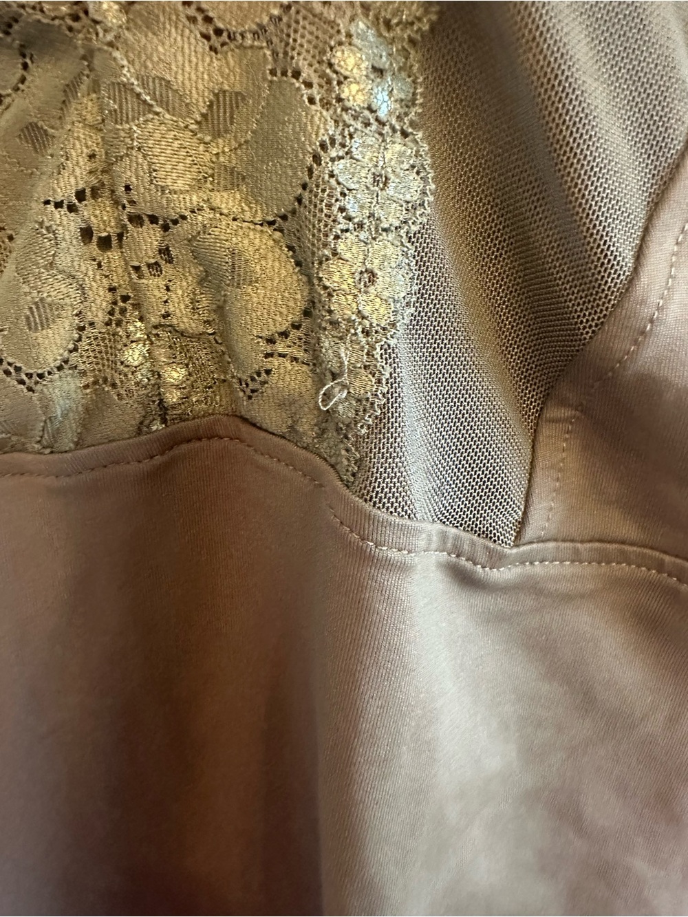Olive Lace Trim V-Neck ballet leotard - Picture 5 of 7